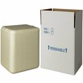 Plastilite Insulated Shipping Box with Biodegradable Cooler 7 3/4'' x 5 3/4'' x 10 1/2'' - 1 1/2'' Thick 451RTK9CPLT